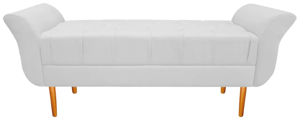 Recamier Estofado Ari 160 cm Queen Size Corano Branco - ADJ Decor