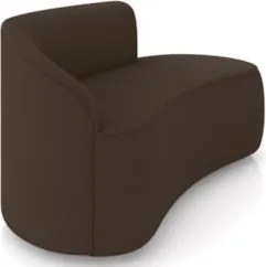 Sofá 2 Lugares 140cm Wendi e Poltrona Steve Suede Marrom I01 - Mpozen