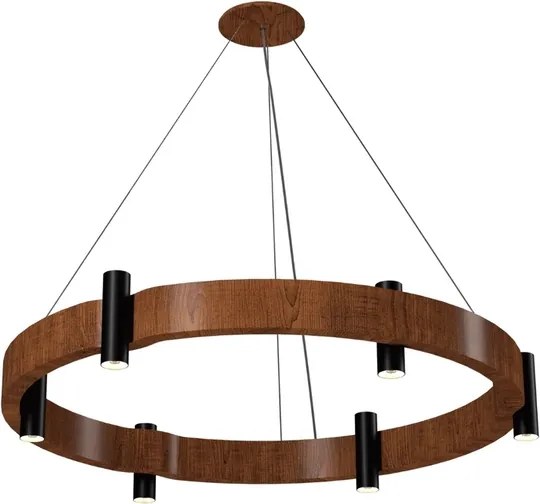 Pendente Madeira Imbuia 80Cm Flow