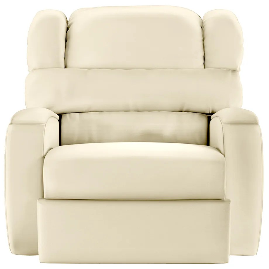 Poltrona do Papai Sala de Cinema Reclinável Kylie Manual PU Bege G23
