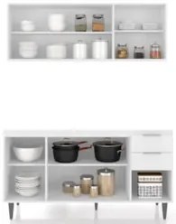 Armário de Cozinha CP01 Para Pia 150cm Pérola Z34 Branco    - Mpozenat