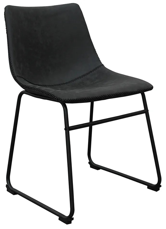 Cadeira Decorativa Marquezine Sala de Jantar PU Base Aço Preto G56 - Gran Belo