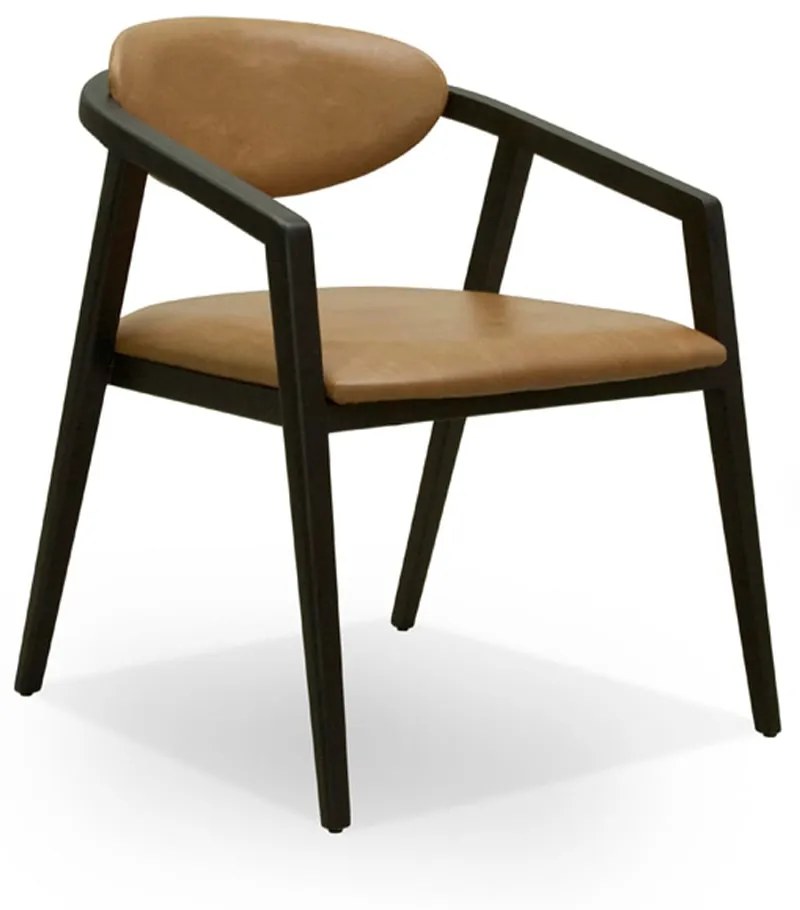 Cadeira com Braço Dhemila Estofada Estrutura Madeira de Manejo Design by Studio 3 Design