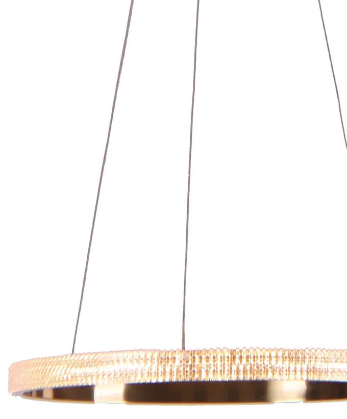 Pendente Oca Aro Ø60X4Cm Led 32W 3000K Bivolt | Bella Iluminação Gd001 (Dourado)