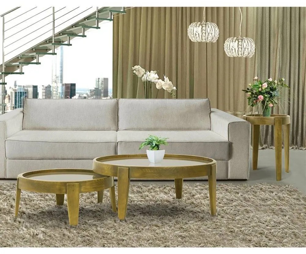 Conjunto Mesa de Centro e Lateral Penha -