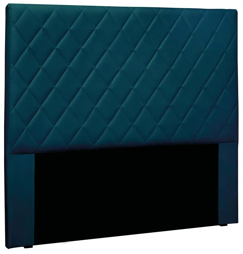 Cabeceira Cama Box Casal 140 cm Dubai Veludo S04 - D'Rossi - Azul Marinho