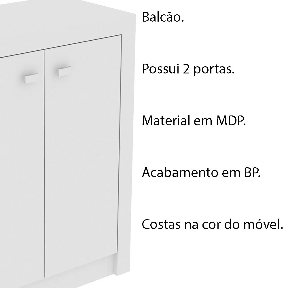 Armário para Escritório Home Office ME4103 MDP Branco G69 - Gran Belo