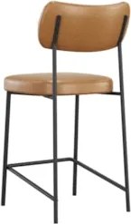 Banqueta Cozinha Média Milli Sintético Caramelo A14         - Mpozenat