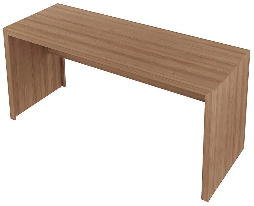 Mesa Reta Escrivaninha Escritório Home Office 163cm Amêndoa
