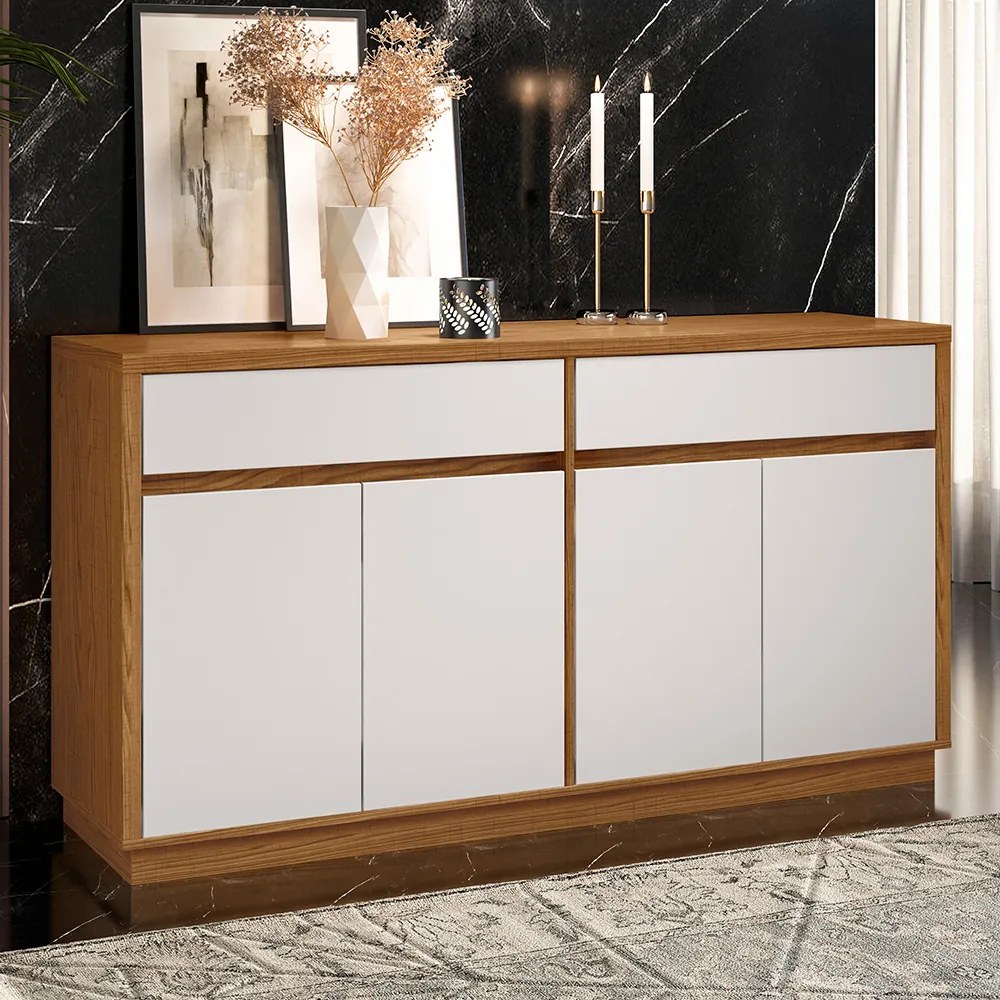 Balcão Sabrina Off White e Ypê N02 - D'Rossi