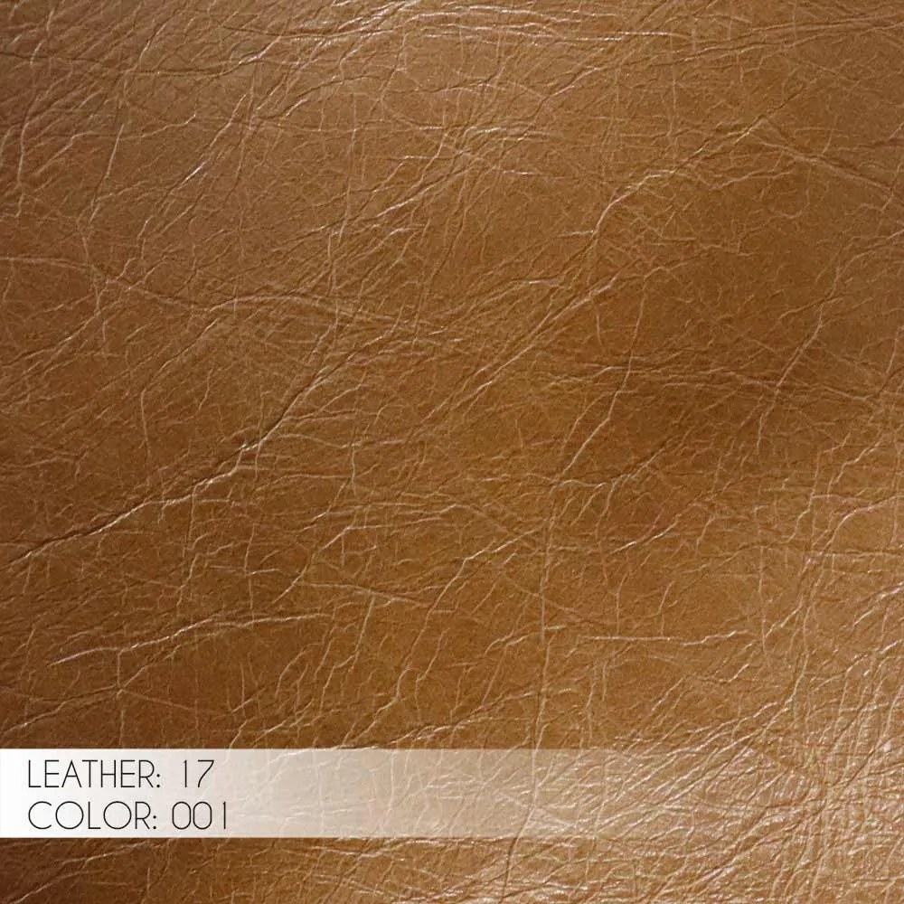 Puff Decorativo Sala de Estar Frances Trio Couro Marrom Claro G72 - Gran Belo