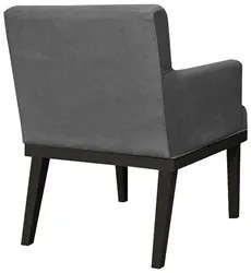 Poltrona Decorativa Sala de Estar e Recepção Vitória W01 Suede Cinza -