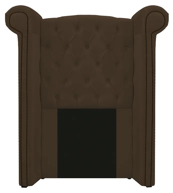 Kit Cabeceira e Calçadeira Veneza 100 cm Solteiro Suede Marrom - ADJ Decor