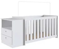 Conjunto Berço Certificado Inmetro e Cômoda 2 Gavetas Aconchego LA006