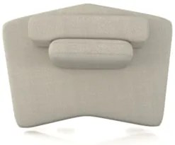 Sofá Modular 174cm Living Sala de Estar Moby Boucle Creme Z08 - Mpozen