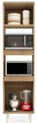 Paneleiro Cozinha Torre Quente 56cm Colorado Castanho/Cinza - Lumil Mó
