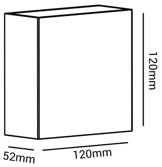 Arandela Astral 12X12X5Cm Led 4W 3000K Ip65 Branco |Opus Hm 38100