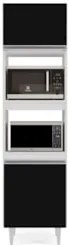 Paneleiro Cozinha Torre Quente 56cm Colorado Branco/Preto - Lumil Móve