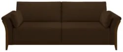Kit Sofá Living 3 Lugares e Poltrona 102cm Pés Madeira Roya Z32 Veludo