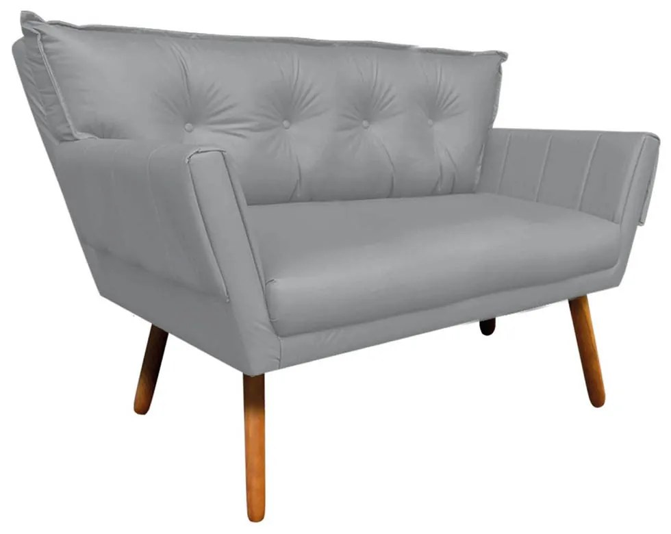 KIT 01 NAMORADEIRA E 01 POLTRONA GIRATOR - Cinza