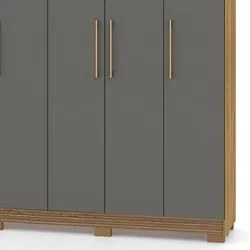Guarda Roupa Casal 6 Portas 6 Gavetas 223cm Luko V02 Nature/Alasca - M