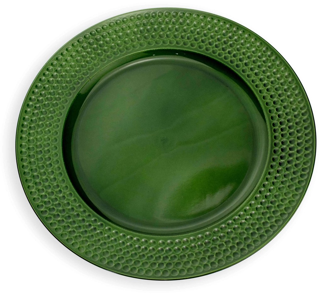 Sousplat de Plástico Verde Com Relevo Lateral 33 cm F04 - D'Rossi