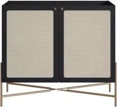 Balcão Aparador Buffet Cantinho do Café Pé Metal Arlo A10 Nero/Dourado