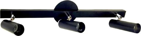 Spot Sobrepor Aluminio Preto Tubo