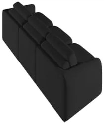 Sofá Cama Casal para Sala 306cm Polska Z08 Veludo Preto - Mpozenato