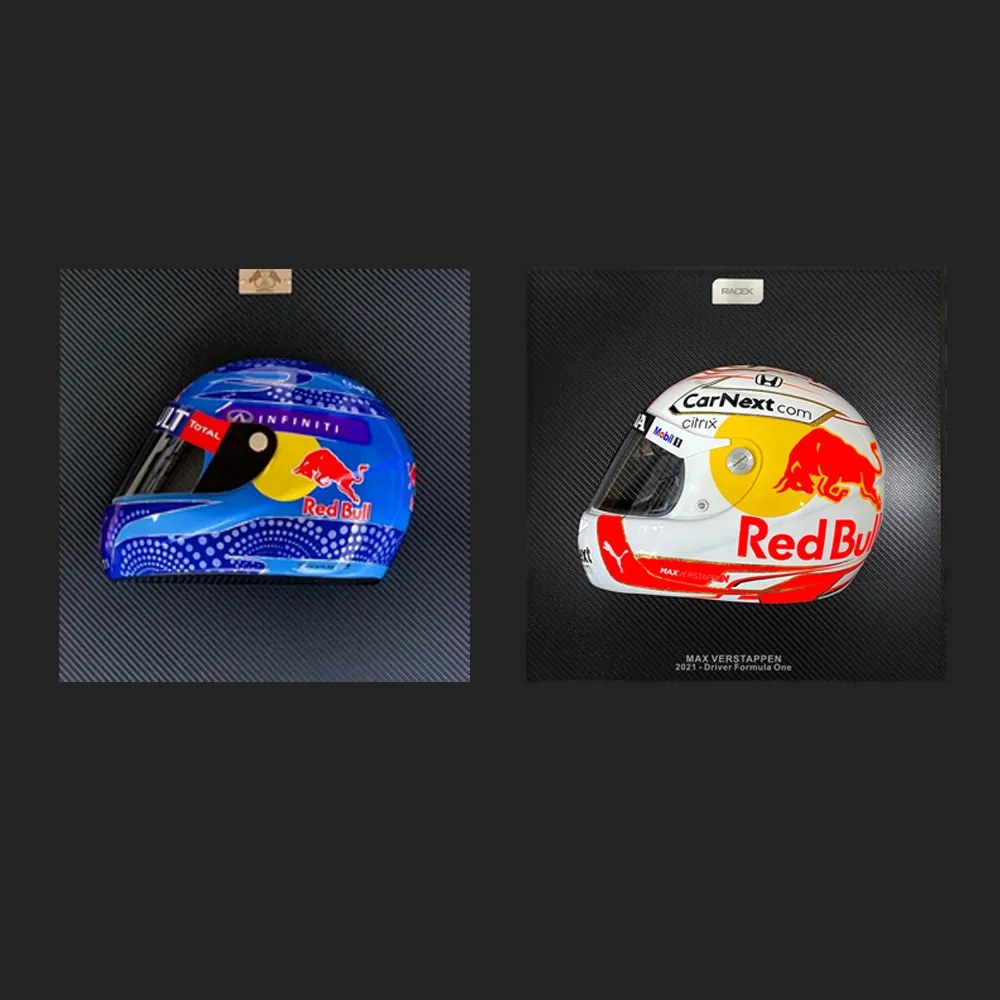 Conjunto de 2 Quadros 3D Helmet SV RB9 e MV 2021 Azul/Branco G53 - Gran Belo
