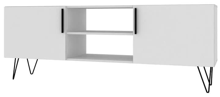 Rack Aparador com 2 Nichos Para TV de até 50 pol Branco