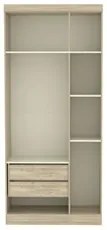 Guarda Roupa Modulado 3 Portas 2 Gavetas 192 Master Avelã Rústico/Árti
