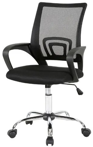 Cadeira Office Manchester Light Tela Preta Base Cromada - 70196 Sun Houser