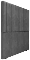 Cabeceira Cama Box Queen 160cm Estofada Plutus Veludo Cinza Z04 - Mpoz