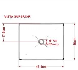 Cuba Pia de Apoio para Banheiro Retangular Folha Bari F44W C08 Bege -