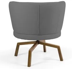 Kit 02 Poltronas Decorativas Melissa Base Ka Giratória Castanho C-416
