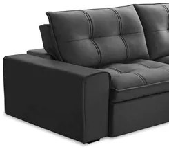 Sofá Retrátil Reclinável 3 Lugares 230cm Argon F05 Veludo Grafite - Mp