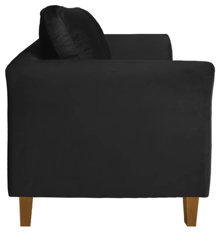 Poltrona Decorativa Ibis Quarto Sala Promoção Suede Preto
