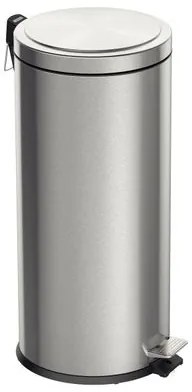 Lixeira com Pedal Tramontina Brasil Plus 30 Litros em Aço Inox Acetinado
