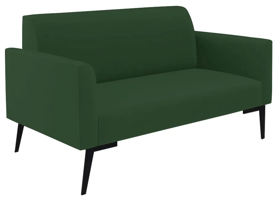 Sofá Namoradeira com 2 Poltronas Pés Villach Marisa Veludo Verde