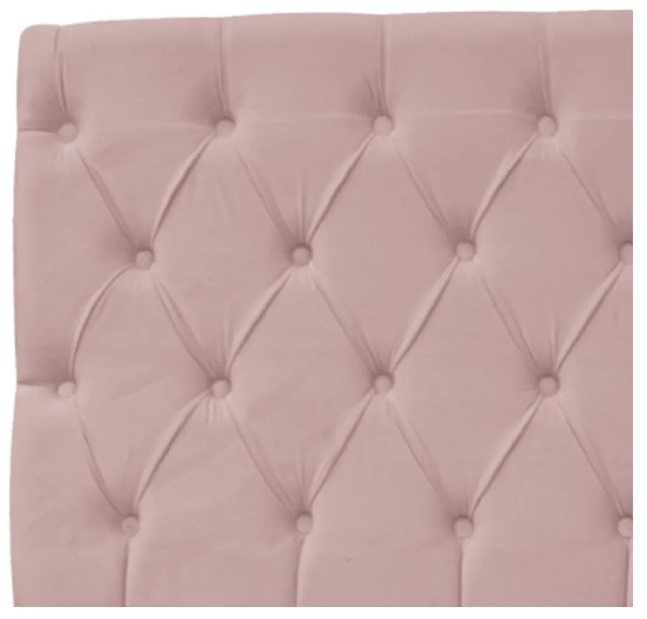 Cabeceira Estofada Liverpool 140 cm Casal Suede Rosê - ADJ Decor