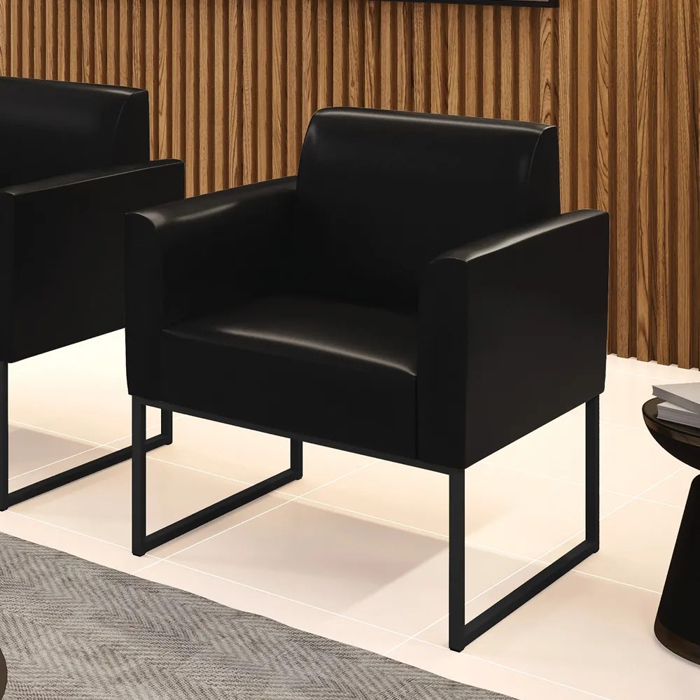 Poltrona Base Industrial Preto Marisa Corano D03 - D'Rossi  - Preto