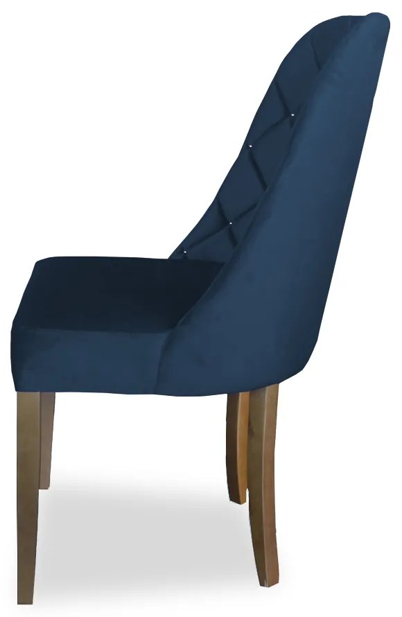 kit com 6 Cadeiras de Jantar Dublin Suede Azul Marinho