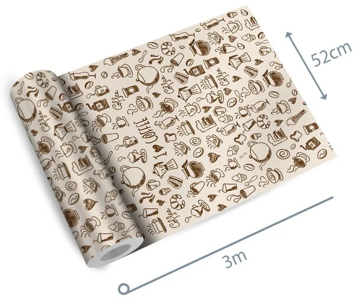 Papel de parede adesivo casual café marrom