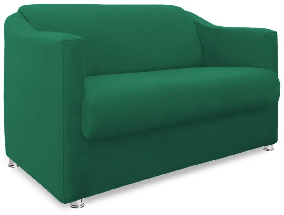Namoradeira Cecilia 2 Lugares Suede Verde Bandeira 1,20 m Decorativa Sala Recepção