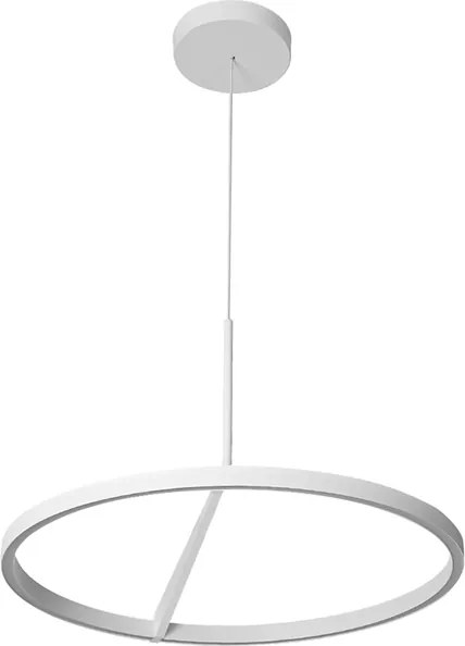 Pendente Led Dimerizavel Aluminio 43W 3000K Circle - BRANCO