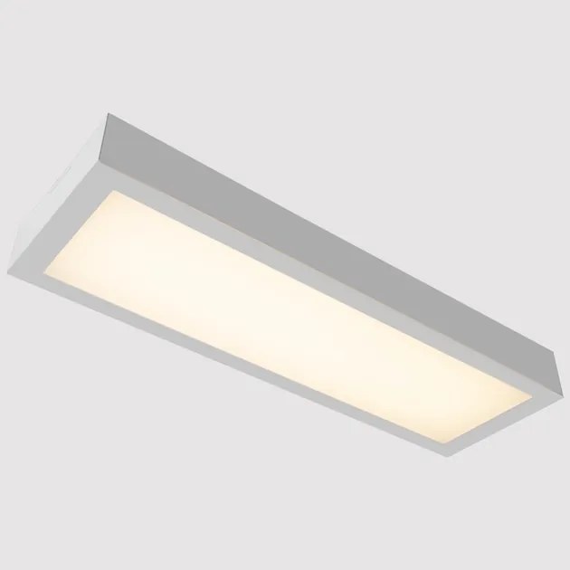 Plafon Led De Sobrepor Aluminio Branco 27W Valencia - LED BRANCO QUENTE (3000K)
