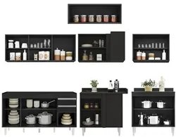 Armário de Cozinha Modulado de Canto 7 Peças CP22 Balcão sem Tampo Pre