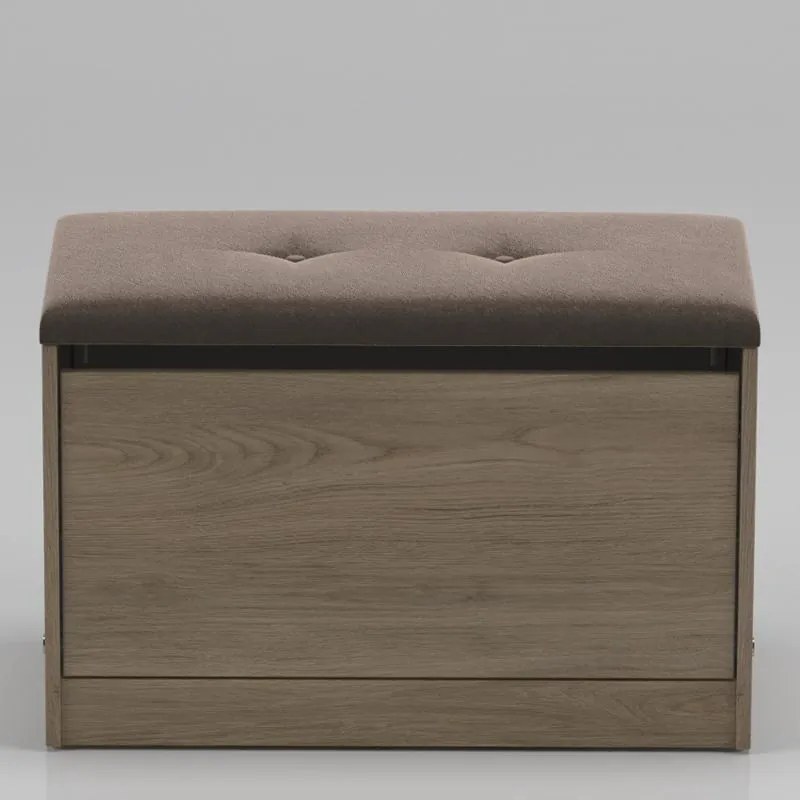 Sapateira Puff Cama Quarto Multifuncional Decoração - Aveiro/marrom