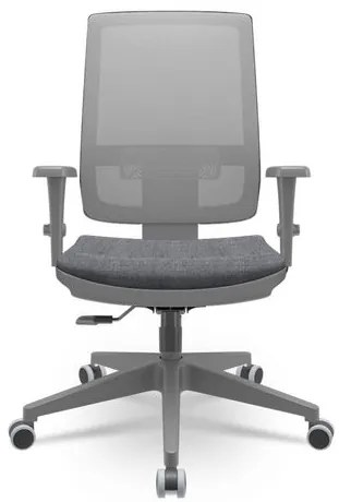 Cadeira Brizza Diretor Grafite Tela Cinza Assento Concept Grânito Base RelaxPlax Piramidal - 66394 Sun House